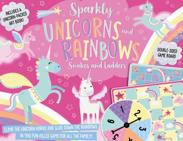 SPARKLY UNICORN SNAKES AND LADDERS Hot on Sale