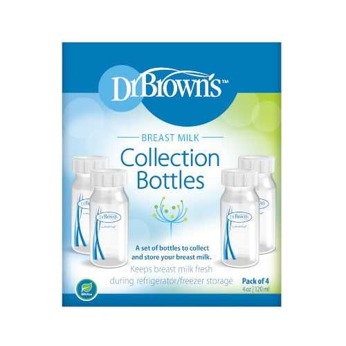 Dr. Brown’s 120ml Narrow-Neck Breast Milk Collection Bottles 4pcs Hot on Sale