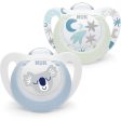 NUK Star Day & Night Silicone Soother (Assorted Designs) Online now