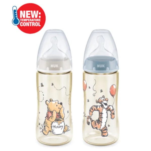 NUK 300ml PPSU Bottle w Temp Control 0-6m (Assorted Designs) Discount