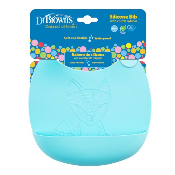 Dr. Brown’s Silicone Baby Bib - Turquoise Sale